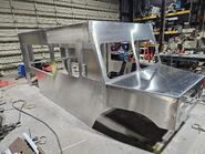 The taco truck body under construction.