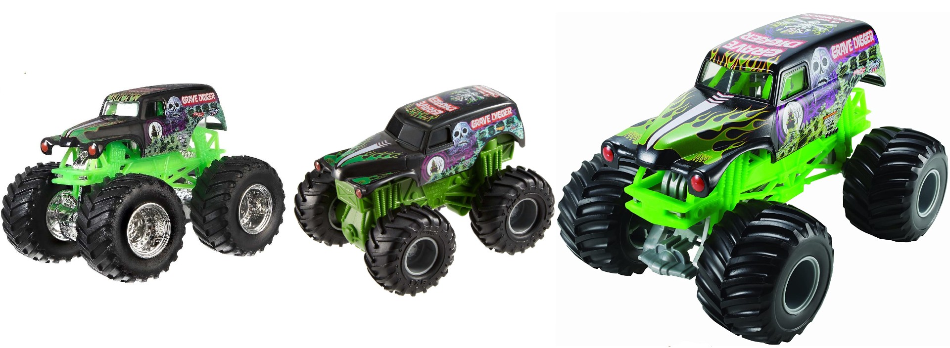 Hot Wheels Grave Digger 1:64 Monster Truck With Mud Tires Die-Cast