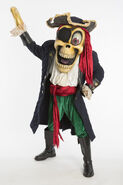 The Pirate's Curse mascot; Captain Black.