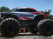 Stepp's Towing red, white and blue Avenger for the Monster Jam World Finals 20.