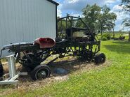 The first chassis circa 2025, in Kevin King's backyard.