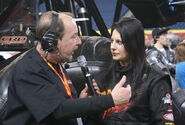 Becky getting interviewed at Ford Field in Detroit, Michigan by Scott Douglas on January 8th, 2011.