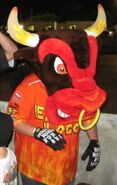 El Toro Loco mascot, circa 2012-16.