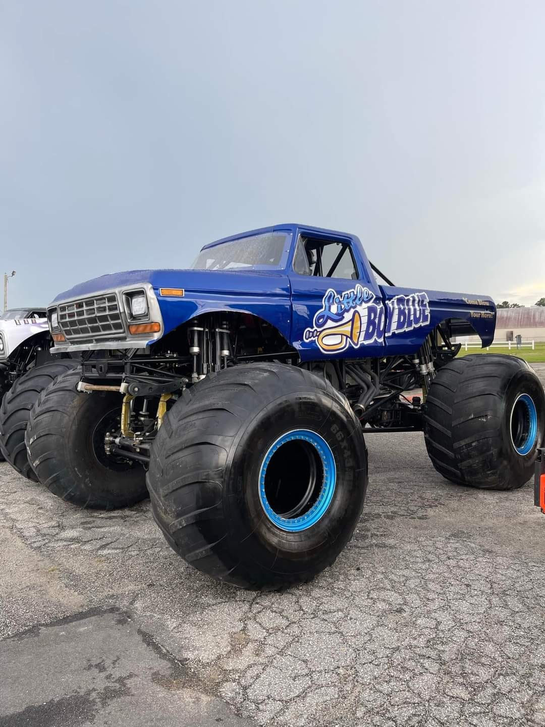 Blue Monster Truck Muscle Tank