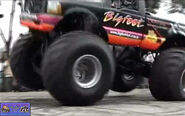 Crystal running the Bigfoot logo.