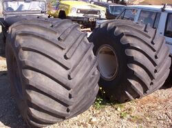 Typical monster truck tires