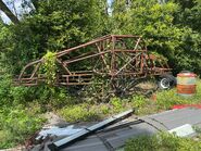 The first chassis circa 2025, in Kevin's backyard.