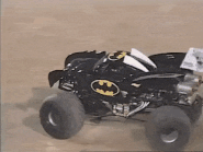 Batman shooting flames during a donut in El Paso, circa 2008