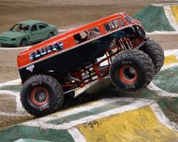 Fluffy monster truck toy outlet