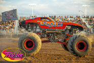 Rat Attack flying the "Monster Truck Insanity Tour" 10th anniversary flag. (2024)