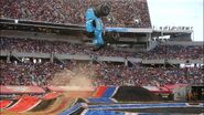 Monster Mutt Dalmatian Ice winning the High Jump competition at the Monster Jam World Finals XX.