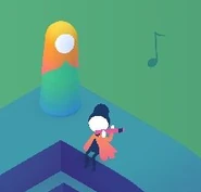 Ro playing her flute as a child with her mother