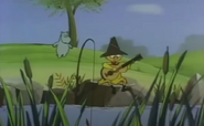 Snufkin in the 1969 Moomin anime.