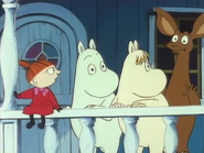Moomintroll and his friends hear Moominpappa's voice