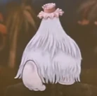 The Groke leaving the Moominhouse as seen in 