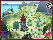 Moominvalley as seen in the video game: Muumit ja Taikurin hattu.