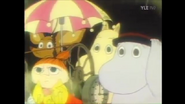 Sniff, Little My, Moominmamma and Moominpappa in the Time Vortex
