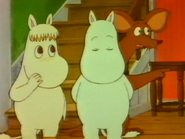 Moomintroll with Sniff and Snork Maiden