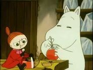 Little My and Moomintroll Eating Jam