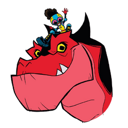 Moon Girl and Devil Dinosaur promo render