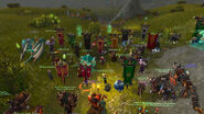 Horde and Alliance battle lines before the assault on Refuge Pointe.