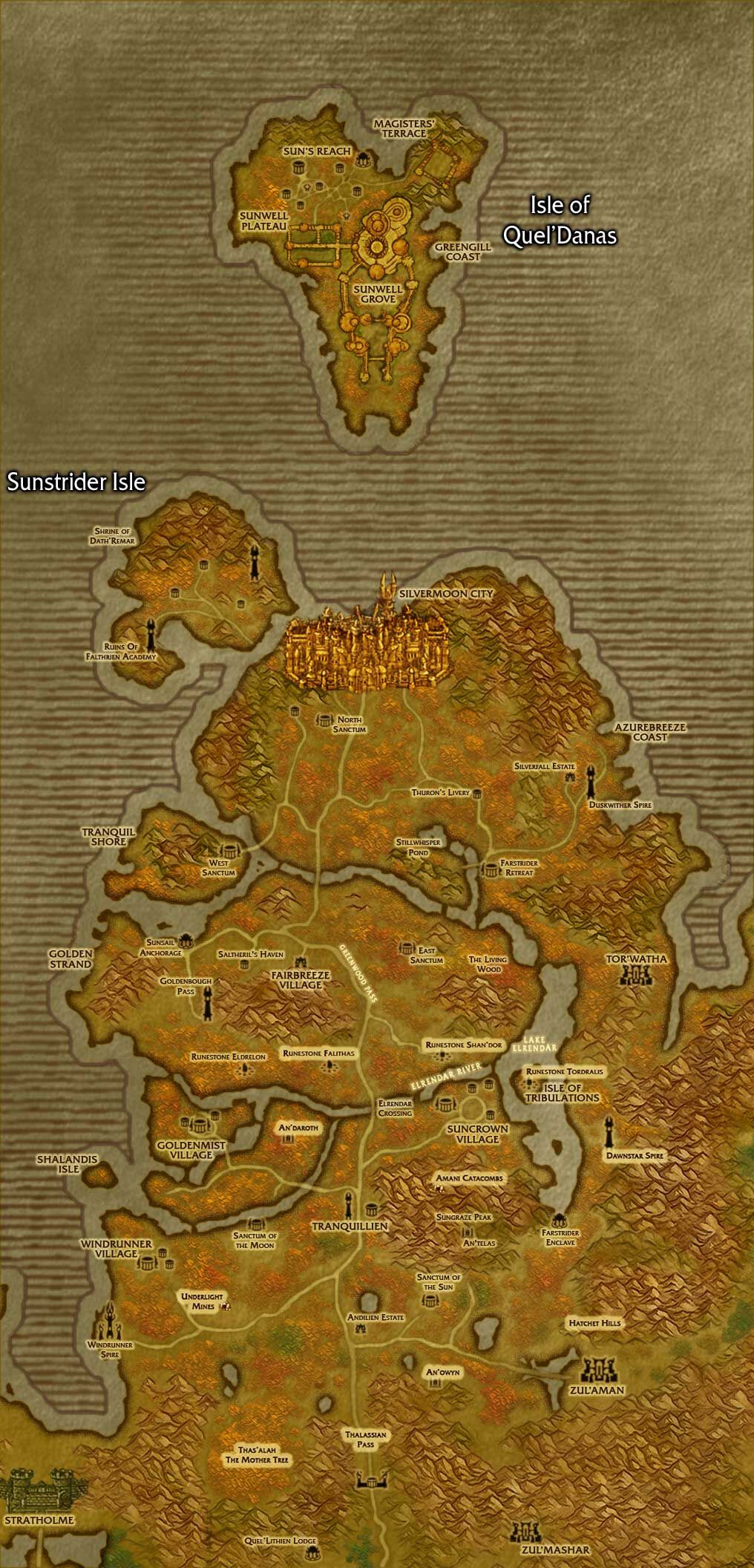 Azurebreeze Coast Eversong Woods Map Thas'alah | Moon Guard Wiki | Fandom