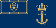 The Stormwind Royal Blue Ensign, used by the King's Royal Fleet and also known as the King's Royal Ensign for that reason.