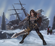 Guarding the transport ship 'Bulwark' after she ran aground in Icecrown