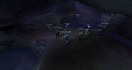 The Arcanum searching the caves of Dustwallow.