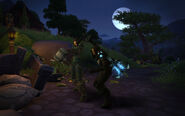 Snowfi and Taelia hunting the elusive Brennadam fox that had been attacking travellers at night