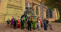 The wedding party of Khallen and Autumn Detheron, with many members of Clan Jade Falcon in attendance.