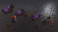 The Horde engages the Darnassian Fleet just off the shores.