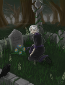 Meriahm at grave