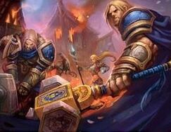 Arthas, Jaina and Uther in Hearthglen