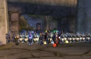 The reformed knights of the Silver Hand stood their ground at the span.