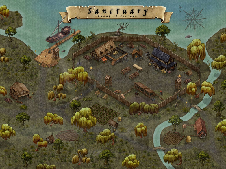 A map of the commandery of Sanctuary, and it's surrounding territories.