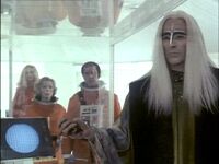 Zantor (Christopher Lee) with the Alphans[2]