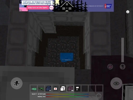 Blue I Trapped in a pit