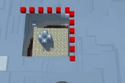 Brown Mob Trapped above Gold Cube