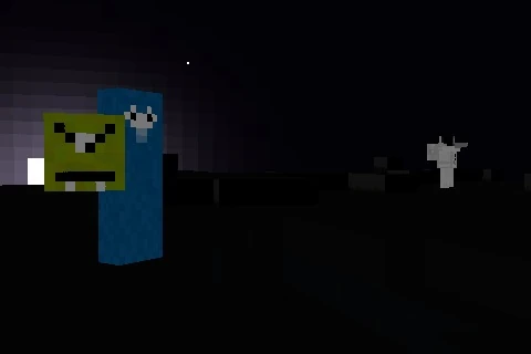 Green mob, Blue I and Astronaut