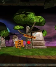 Der rote Knopf im Horror-Level