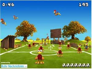Moorhuhn Soccer zur Fußball EM 2008 bei Ruhr Nachrichten