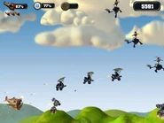 Der erste Abschnitt über den Bergen