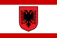 Bandeira da Albânia.