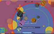 The heat-zone in Battle Royale, having moved to the Ocean.