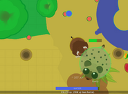 A Bison goring a Hyena.