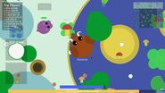 A mammoth next to a hippo and an island