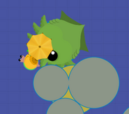 A kraken holding a Golden umbrella.