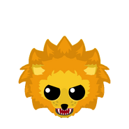 The head of the Gold Trim Lion when it uses its ability