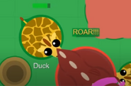 Giraffe that's about to kill a T-Rex